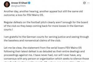 埃尔加齐:美因茨再次败诉,你们永远无法让支持巴勒斯坦的人噤声